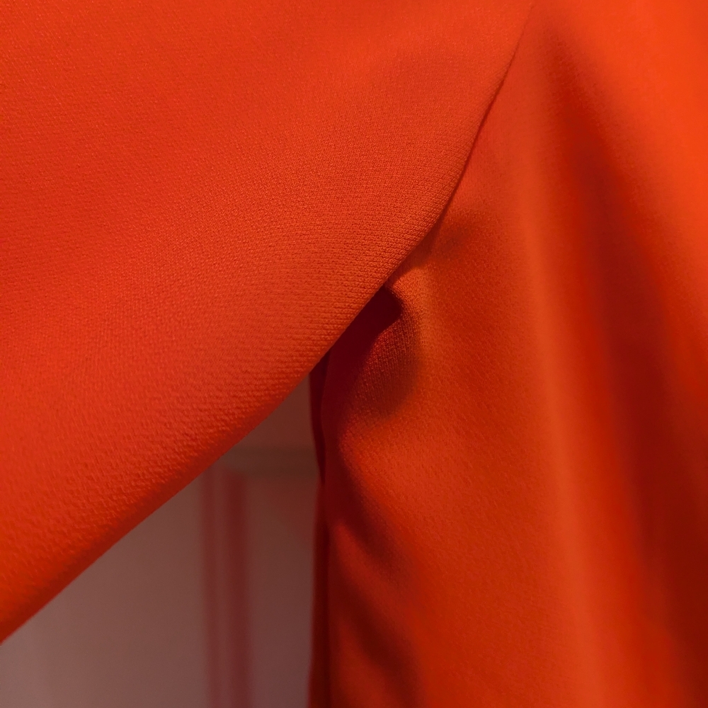 Skies Are Blue Stitch Fix Satin Orange Polyester Blouse Top Sz Small *GUC - Picture 4 of 13